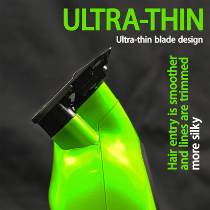FA1T Green Hair Trimmer Pro Electric Barber Clipper For Fading Carving  Detailing With Charging Doc 5