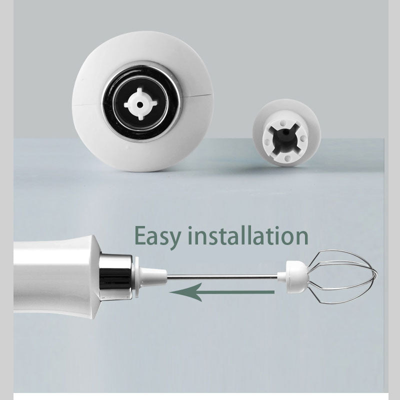 Rechargeable Handheld Electric Milk Frother & Foam Maker, High-Speed Drink Mixer and Coffee Frothing Wand for Latte
