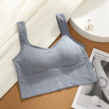 Womens Seamless Sports Bra Push Up Shockproof Yoga Gym Top 0
