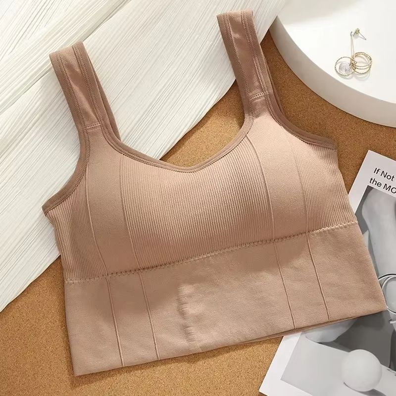 Womens Seamless Sports Bra Push Up Shockproof Yoga Gym Top 2