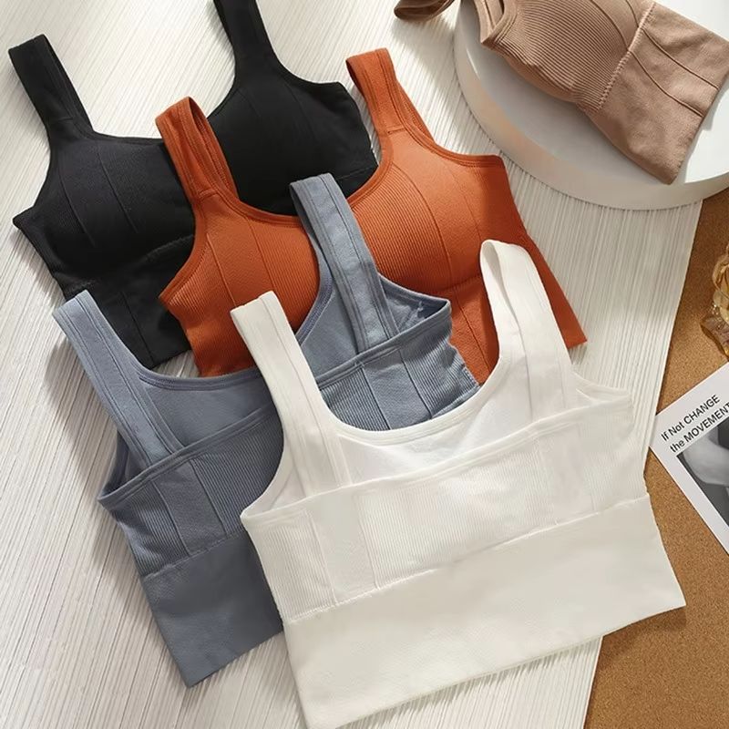 Womens Seamless Sports Bra Push Up Shockproof Yoga Gym Top 4
