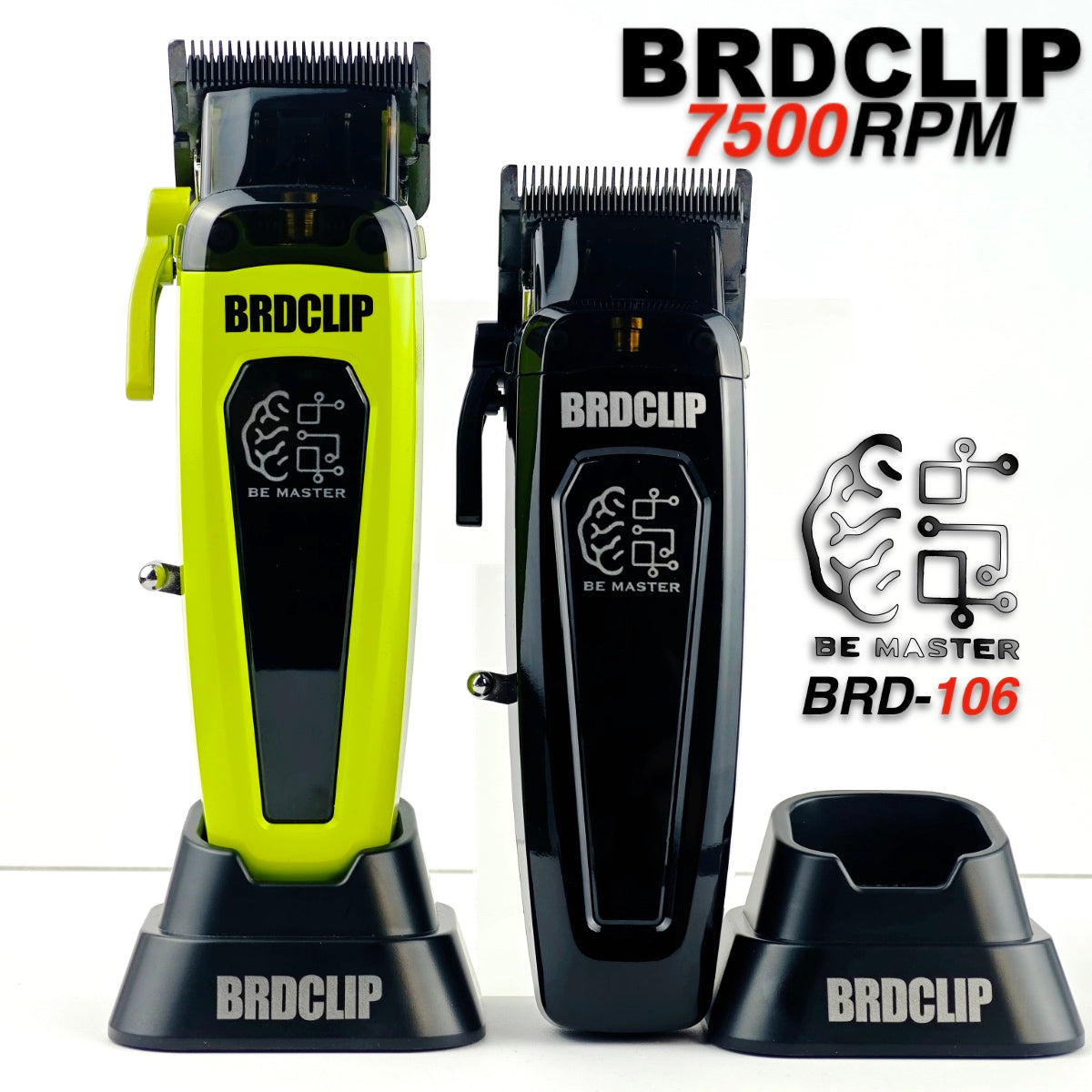 Professional Hair Clipper for Men, Quiet Motor, 5-Stage DLC Blade Trimmer with Base, Precision Barber Cutting Tool
