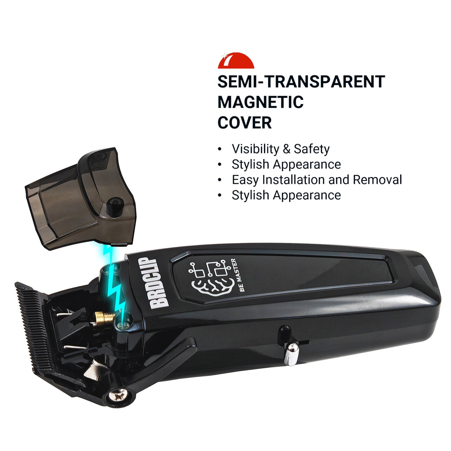 Professional Hair Clipper For Men Quiet Motor 5Stage DLC Blade Trimmer With Base Precision Barber C 3