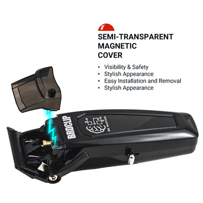 Professional Hair Clipper For Men Quiet Motor 5Stage DLC Blade Trimmer With Base Precision Barber C 3