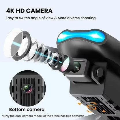 E99 Pro Drone With 6K Camera Foldable Quadcopter Remote Control UAV 12