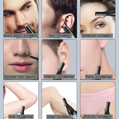 All In One Rechargeable Nose And Ear Hair Trimmer For Men Original Beard Eyebrow Grooming Kit Elect 1