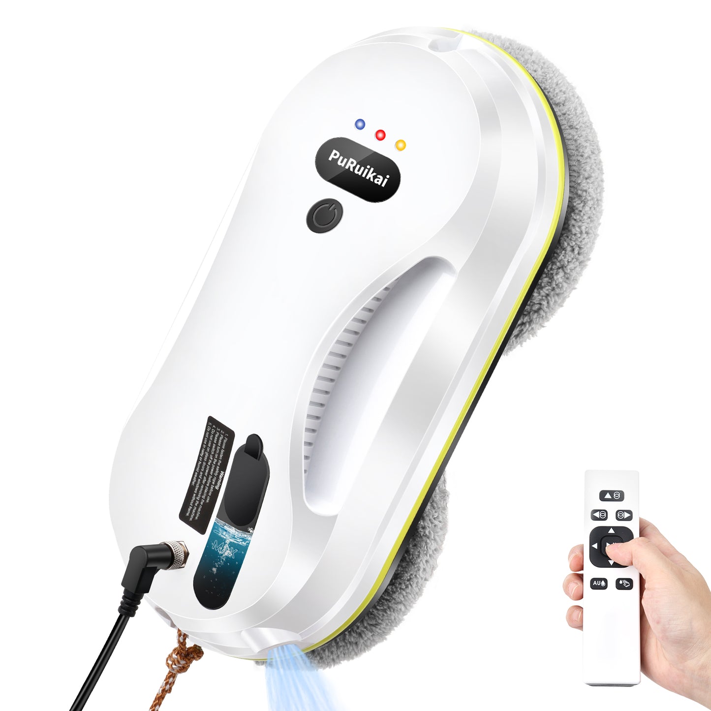 Automatic Water Spray Window Cleaning Robot Vacuum, Electric Remote-Controlled Glass Wiper for Home Windows