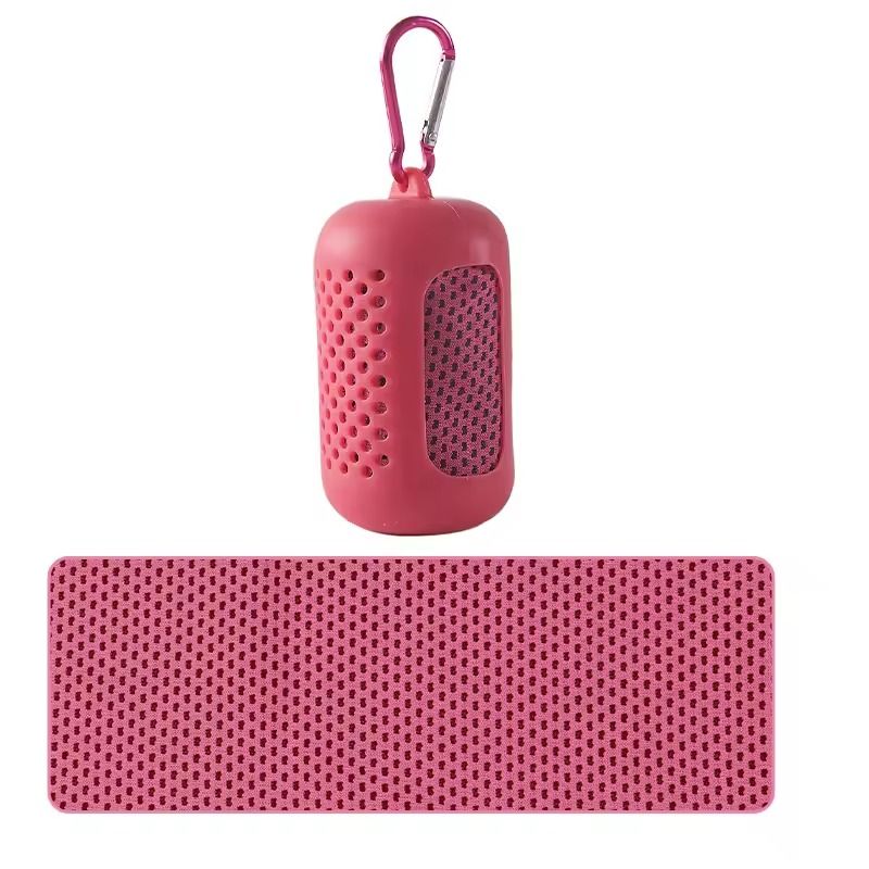 Portable Cooling Towel Quick Drying Silicone Wrapped Polyester Fiber Sport Towel 12