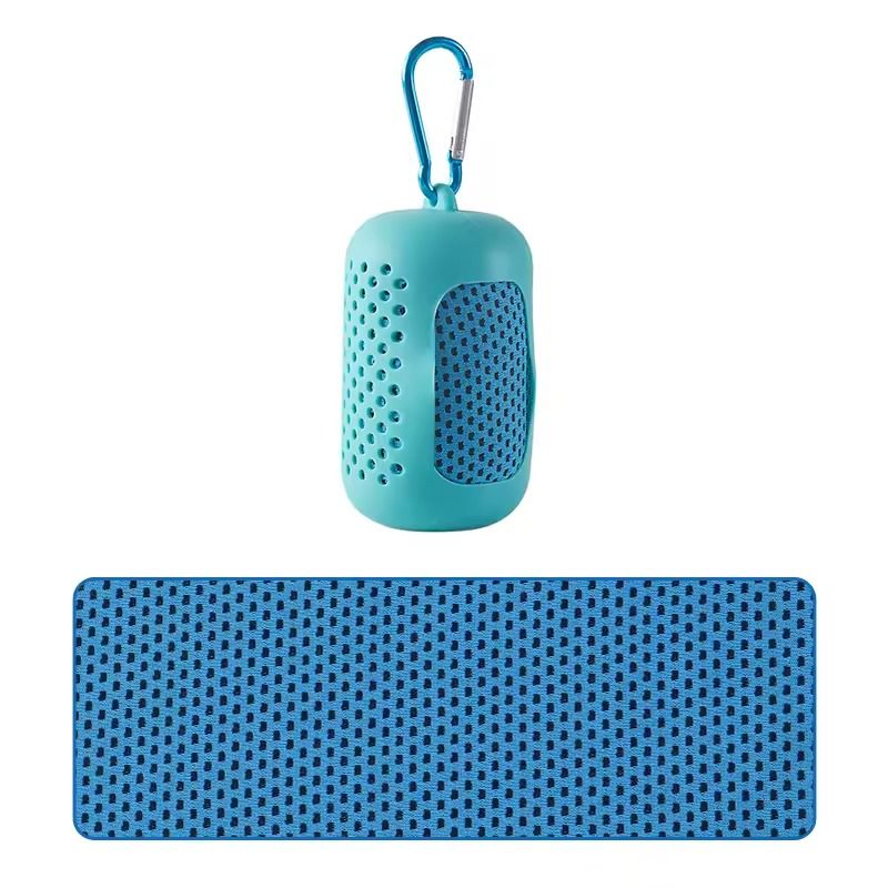 Portable Cooling Towel Quick Drying Silicone Wrapped Polyester Fiber Sport Towel 14