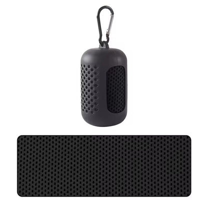 Portable Cooling Towel Quick Drying Silicone Wrapped Polyester Fiber Sport Towel 6