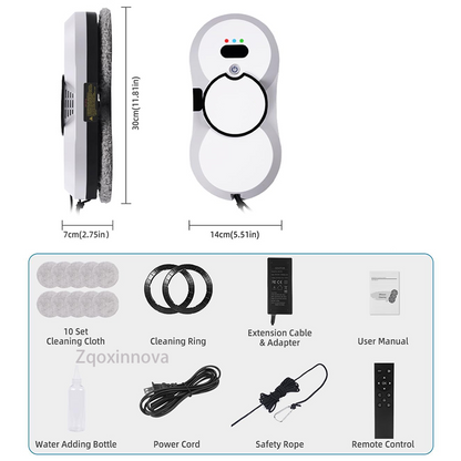 UPS Power Robot Window Washer Vacuum Cleaner, Smart Glass & Plaster Surface Cleaning Robot for Home & Office