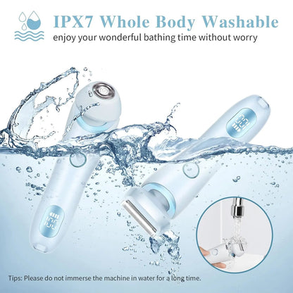 Electric Razor for Women Waterproof Bikini Trimmer & Facial Hair Shaver, Hair Removal for Body, Legs, Underarms