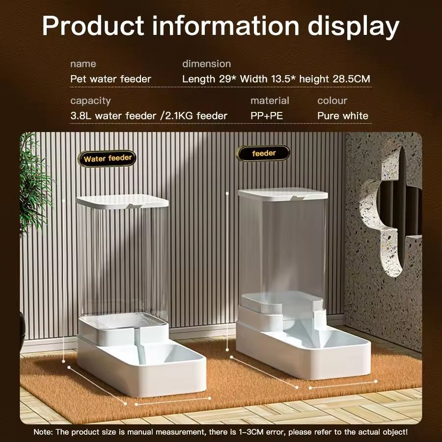 Automatic Cat Feeder And Water Dispenser With Gravity Food Storage For Pets 10