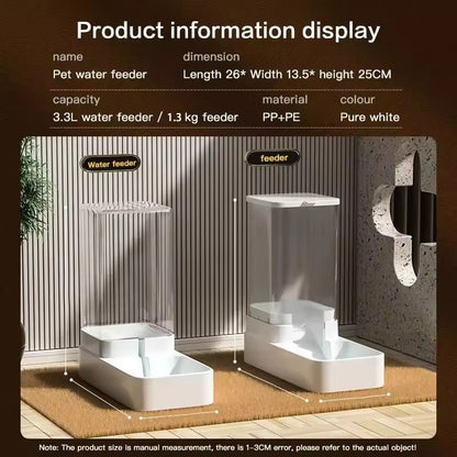 Automatic Cat Feeder And Water Dispenser With Gravity Food Storage For Pets 11