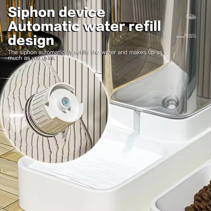 Automatic Cat Feeder And Water Dispenser With Gravity Food Storage For Pets 5