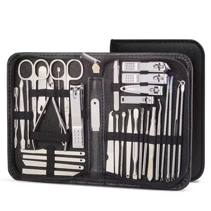 Professional Stainless Steel Manicure And Pedicure Set Grooming Kit With Scissors And Nail Tools 9