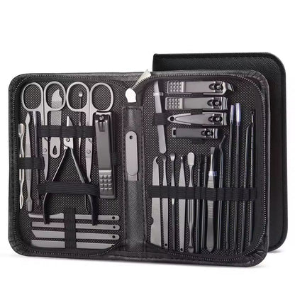 Professional Stainless Steel Manicure And Pedicure Set Grooming Kit With Scissors And Nail Tools 6