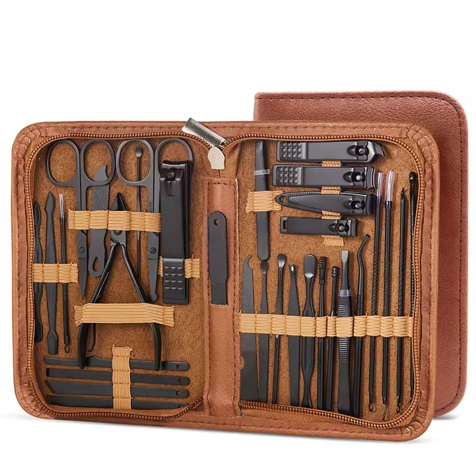 Professional Stainless Steel Manicure And Pedicure Set Grooming Kit With Scissors And Nail Tools 8