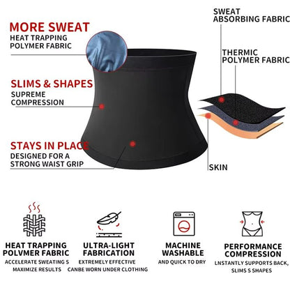 Mens Premium Sauna Body Shaper  Waist Trainer Belt Sweat Trimmer For Fitness  Abdomen Reduce 1