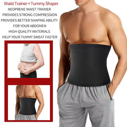 Mens Premium Sauna Body Shaper  Waist Trainer Belt Sweat Trimmer For Fitness  Abdomen Reduce 4