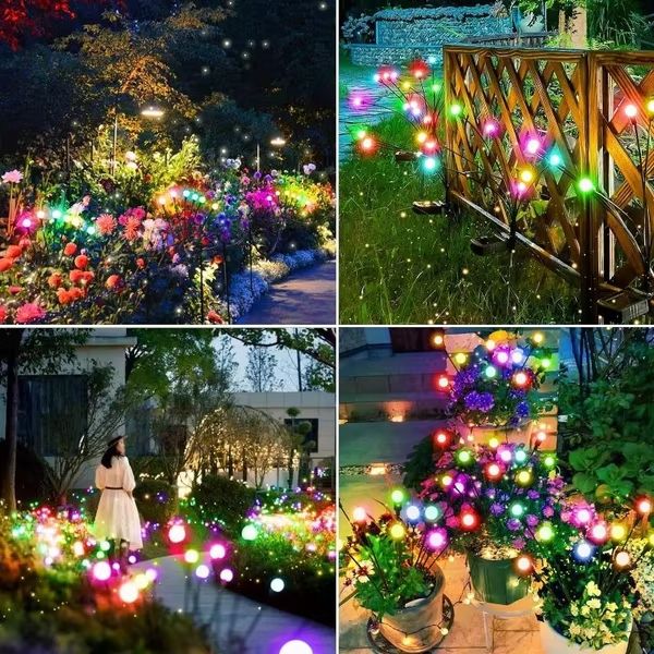 Solar Garden Lights Outdoor LED Firefly Lawn Lamp Landscape Decoration 2