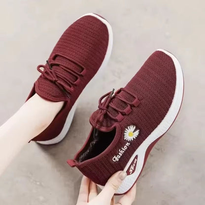 Womens Fashion Mesh Sneakers Lightweight Soft Sole Thick Breathable Casual Shoes 10