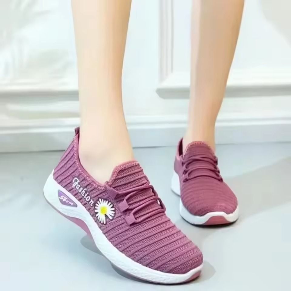 Womens Fashion Mesh Sneakers Lightweight Soft Sole Thick Breathable Casual Shoes 12