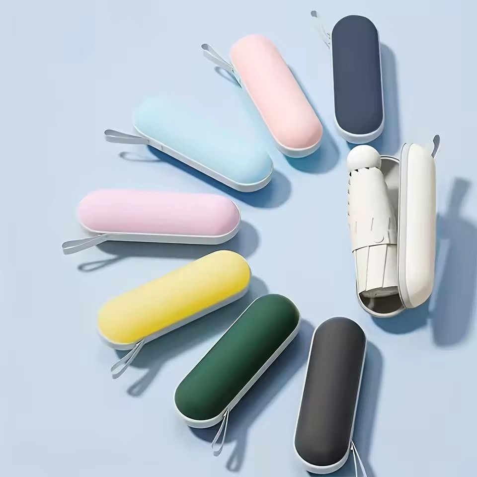 Portable Mini Umbrella With UV Coating And Reinforced Ribs For Sunny And Rainy Days 2
