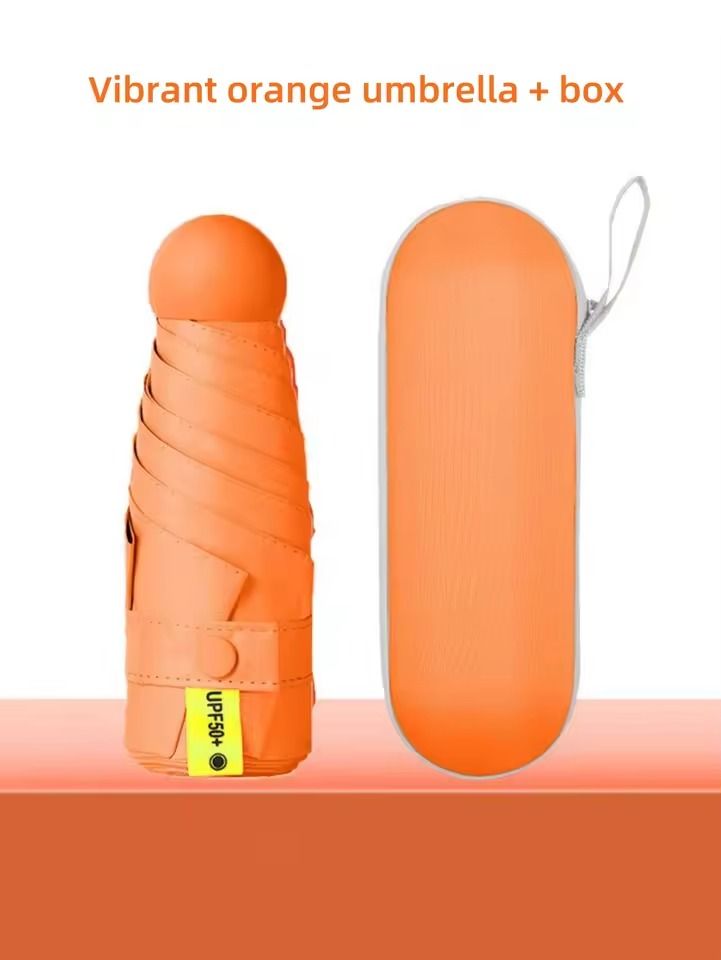 Portable Mini Umbrella With UV Coating And Reinforced Ribs For Sunny And Rainy Days 11