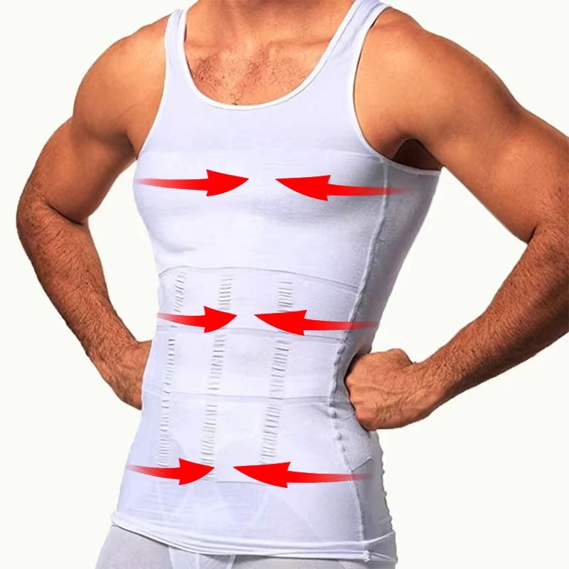 Mens Slimming Compression Shirt Body Shaper Undershirt Tank Top