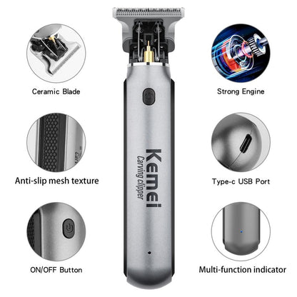 Cordless Hair Clipper for Men, Professional Rechargeable Beard Trimmer & Hair Cutting Machine for Home & Barber Use