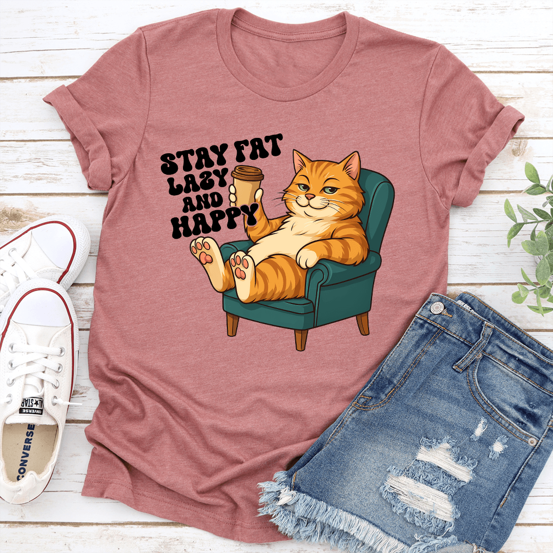 Stay Fat Lazy And Happy Tee 2