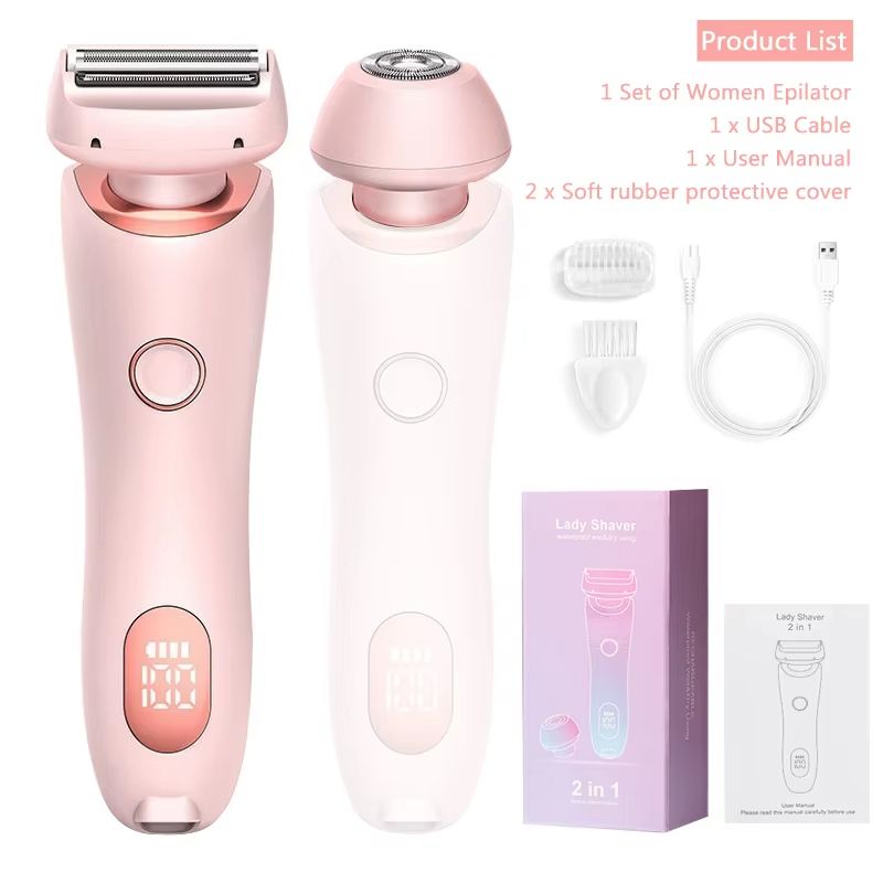 Portable Waterproof Bikini Trimmer And Painless Electric Hair Shaver For Women 7