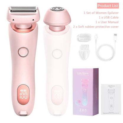 Portable Waterproof Bikini Trimmer And Painless Electric Hair Shaver For Women 7