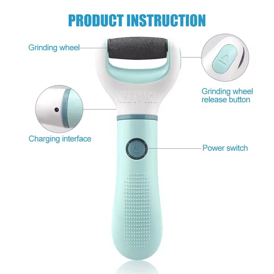 Electric Foot Grinder Wireless Pedicure Tool For Callus And Dead Skin Removal 4
