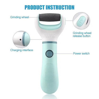 Electric Foot Grinder Wireless Pedicure Tool For Callus And Dead Skin Removal 4