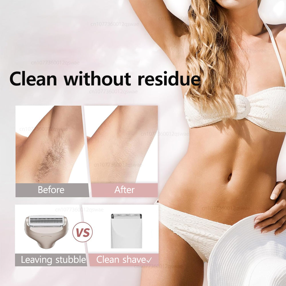 Rechargeable Electric Shaver for Women Portable Female Razor Bikini Trimmer Facial Epilator for Legs Underarms