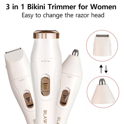 Rechargeable Electric Shaver for Women Portable Female Razor Bikini Trimmer Facial Epilator for Legs Underarms