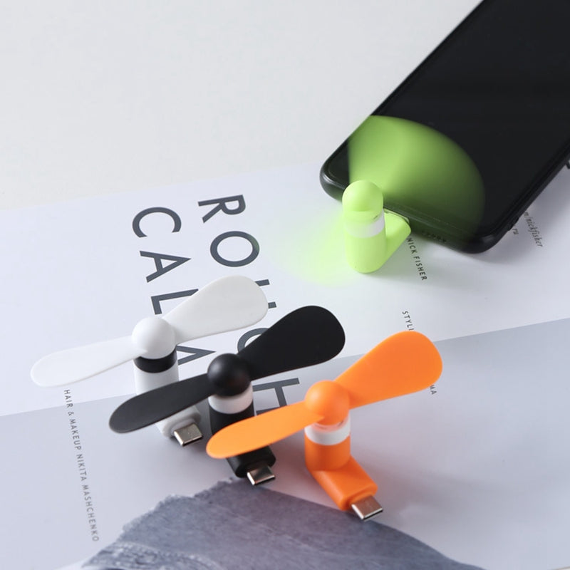 TypeC Creative Mini Portable Mobile Phone Fan Micro USB Cooling Fan Gadget For Charging Treasure Po 1