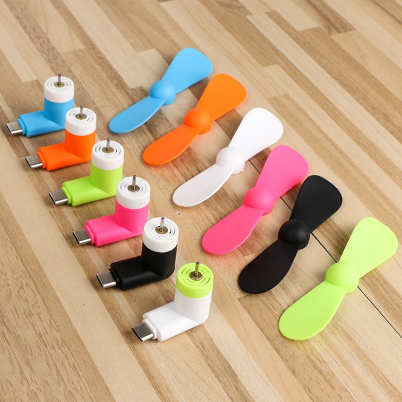 TypeC Creative Mini Portable Mobile Phone Fan Micro USB Cooling Fan Gadget For Charging Treasure Po 4
