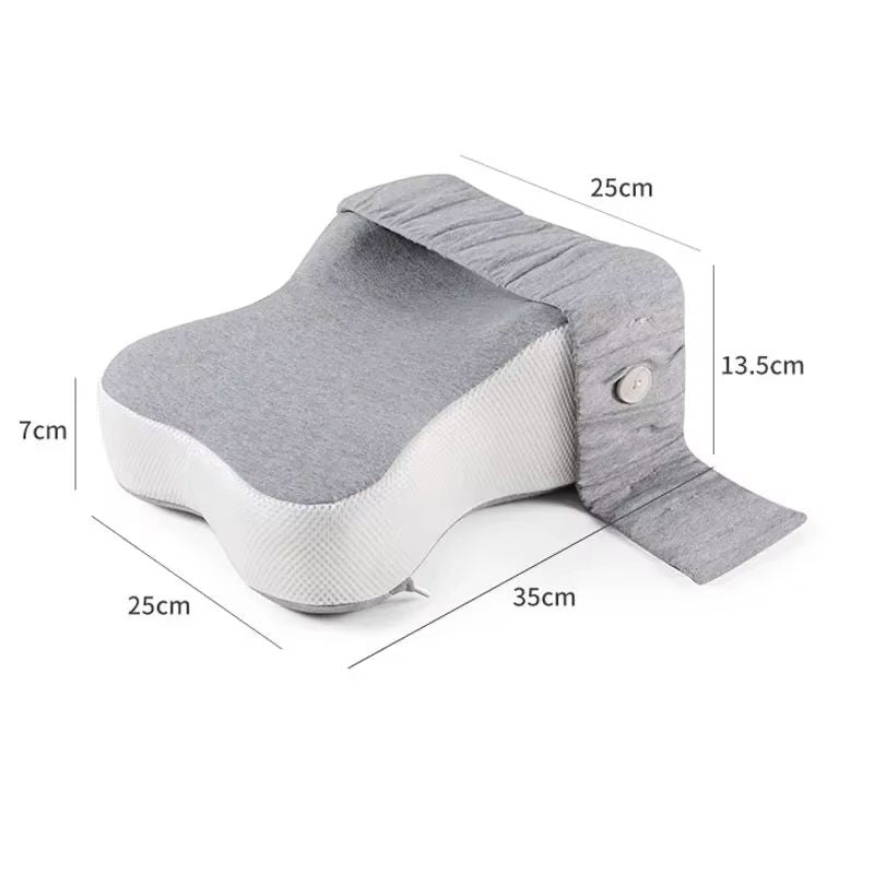 Orthopedic Memory Foam Leg Pillow With Adjustable Strap For Side Sleepers 4