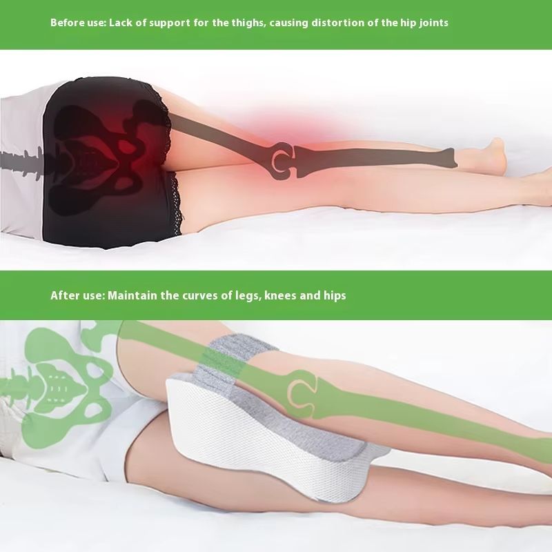Orthopedic Memory Foam Leg Pillow With Adjustable Strap For Side Sleepers 1