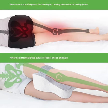 Orthopedic Memory Foam Leg Pillow With Adjustable Strap For Side Sleepers 1