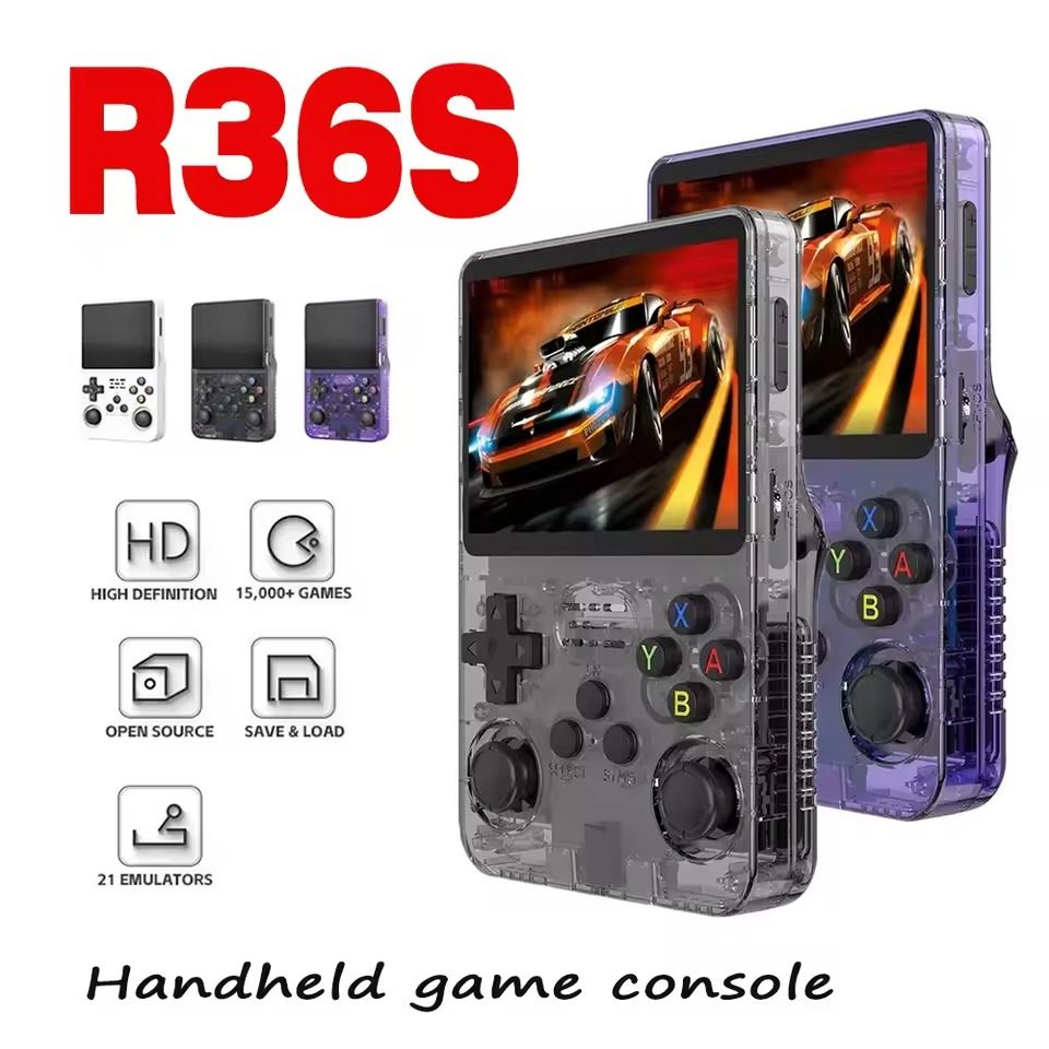 Retro Handheld Game Console R36S 35 Inch Linux System with 128GB Memory