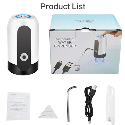 USB Rechargeable Portable Water Dispenser Pump, Mini Automatic Drinking Water Pump for 5 Gallon Bottles with BPA-Free
