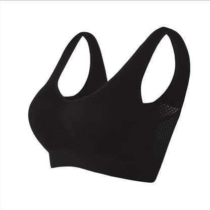 Seamless Mesh PlusSize Wireless Sports Bra 6XL  Breathable Shockproof Crop Top 8