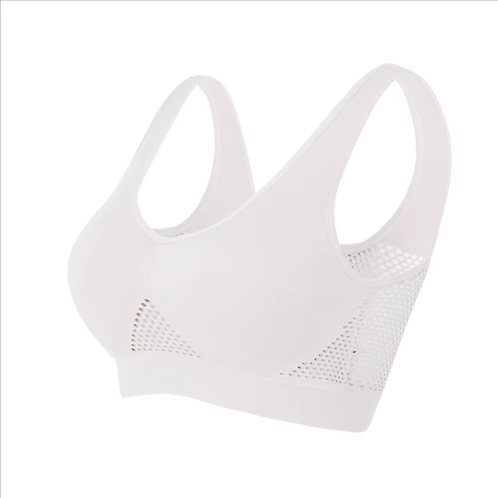 Seamless Mesh PlusSize Wireless Sports Bra 6XL  Breathable Shockproof Crop Top 11