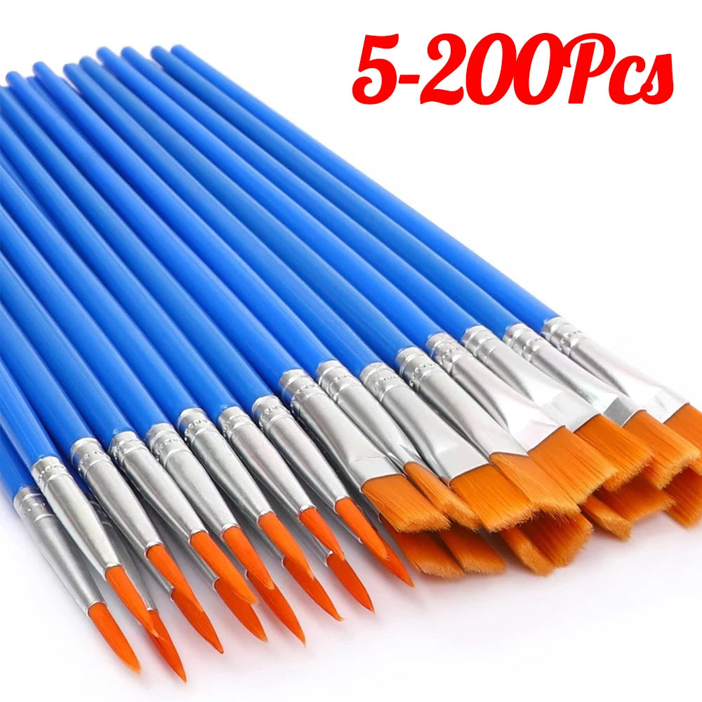 Paint Brushes Set for Kids Acrylic with Flat, Round & Pointed Paint Brushes Craft Watercolor Oil Painting Brushes