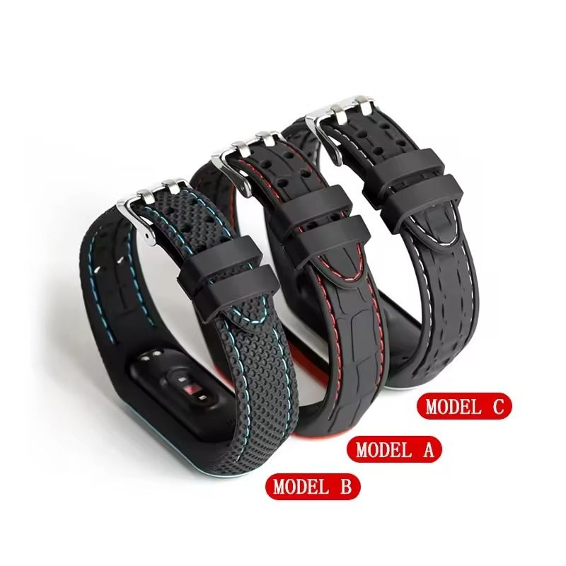 Silicone Replacement Strap For Mi Band 3 4 5 6 7 Smartwatch 1
