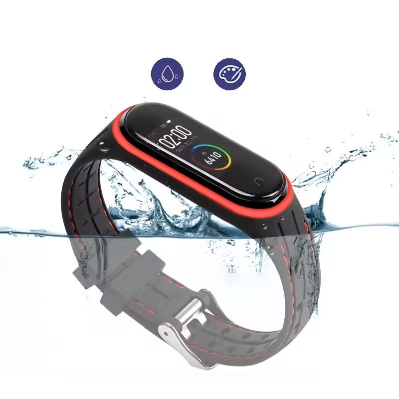 Silicone Replacement Strap For Mi Band 3 4 5 6 7 Smartwatch 2
